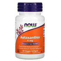 NOW Foods Astaxanthine 4 mg (60 softgels), 733739032515