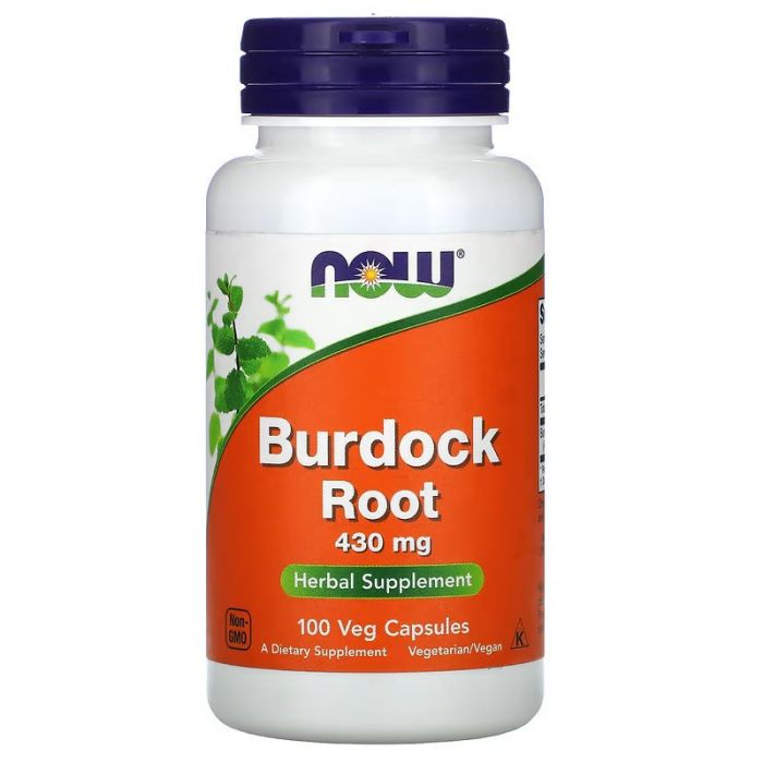 NOW Burdock Root - Grote klis, 100 vegetarische capsules. 733739046086