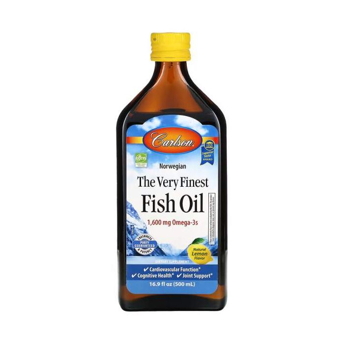 Carlson The Very Finest Fish Oil Liquid Lemon 500 mL. 088395015458
