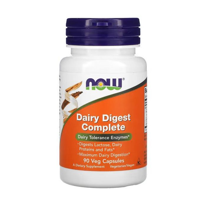 NOW Foods, Dairy Digest Complete, 90 Veg Capsules