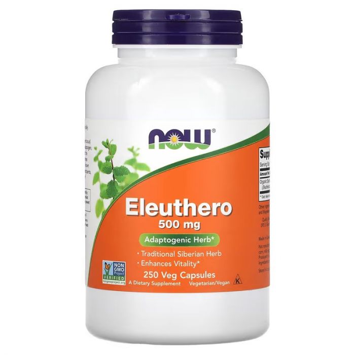 NOW Foods, Eleuthero, 500 mg, 250 Veg Capsules, 733739040336
