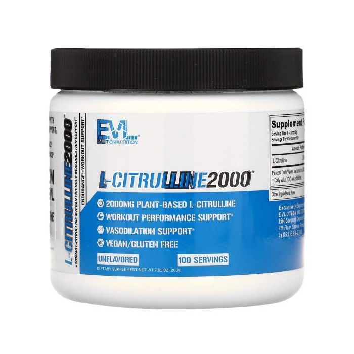 2000MG PLANT BASED L-CITRULLINE, Krachtige nitric oxide (NO) booster