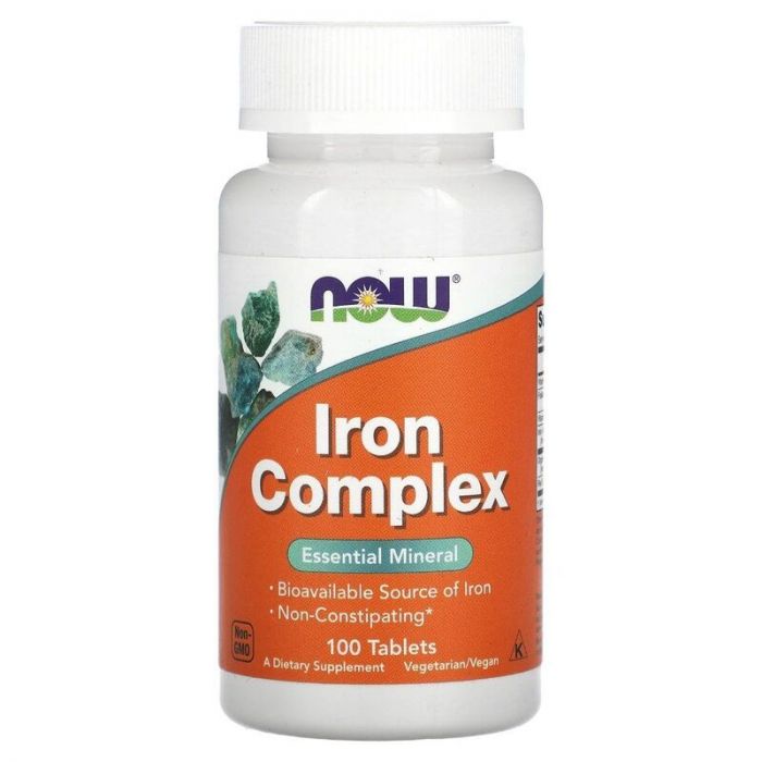 NOW Foods IJzercomplex, IRON COMPLEX 100 Tabs. 733739014405