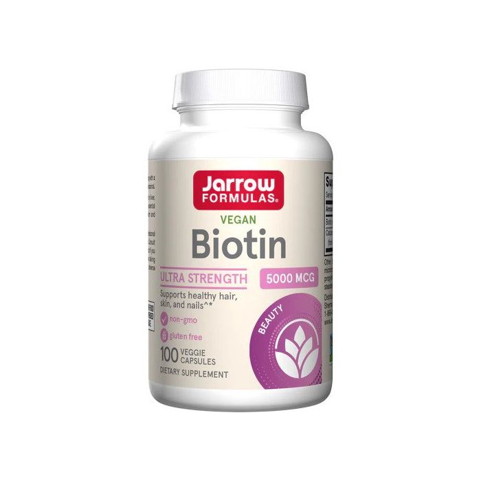 Jarrow Biotin 5000mcg, 100 veggie capsules, ondersteunt gezond haar, huid en nagels