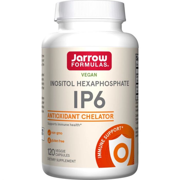 Jarrow Formulas IP6 Inositol Hexafosfaat 120 capsules. 790011200116. IP6 is een natuurlijk product waarvan bekend is dat het vaatverkalking remt.