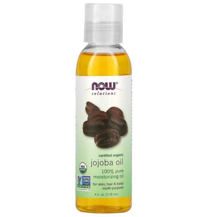 NOW Foods, Solutions, Certified Organic Jojoba Oil, 4 fl oz (118 ml)