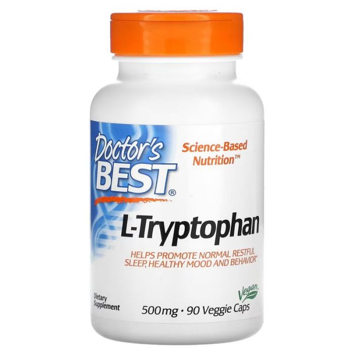 Doctor's Best L-Tryptophan, 500 mg, 90 Veggie Caps. 753950001268