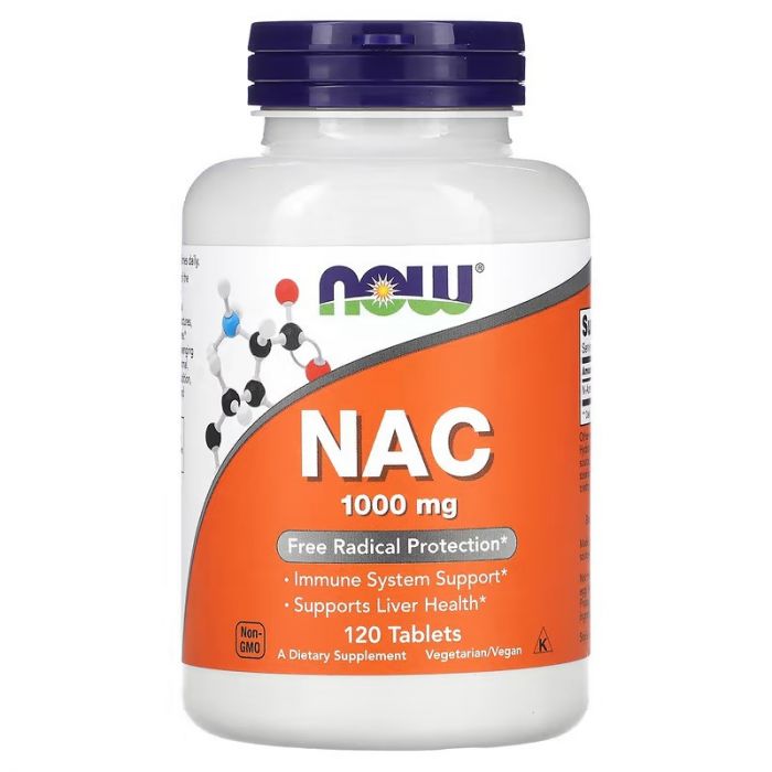 NAC 1000 mg tabletten van NOW Foods. 733739001856