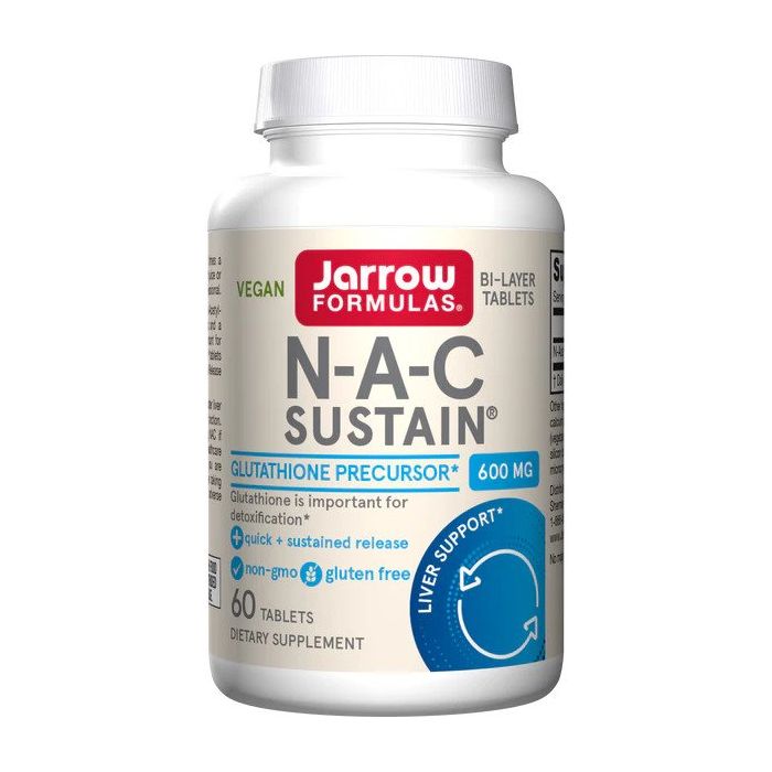 NAC Sustain 600 mg 60 Tablets - Jarrow. 790011077077