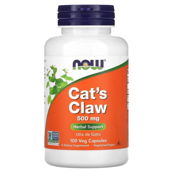 NOW Foods Cat's Claw 500 mg, 100 Veg Capsules. 733739046185