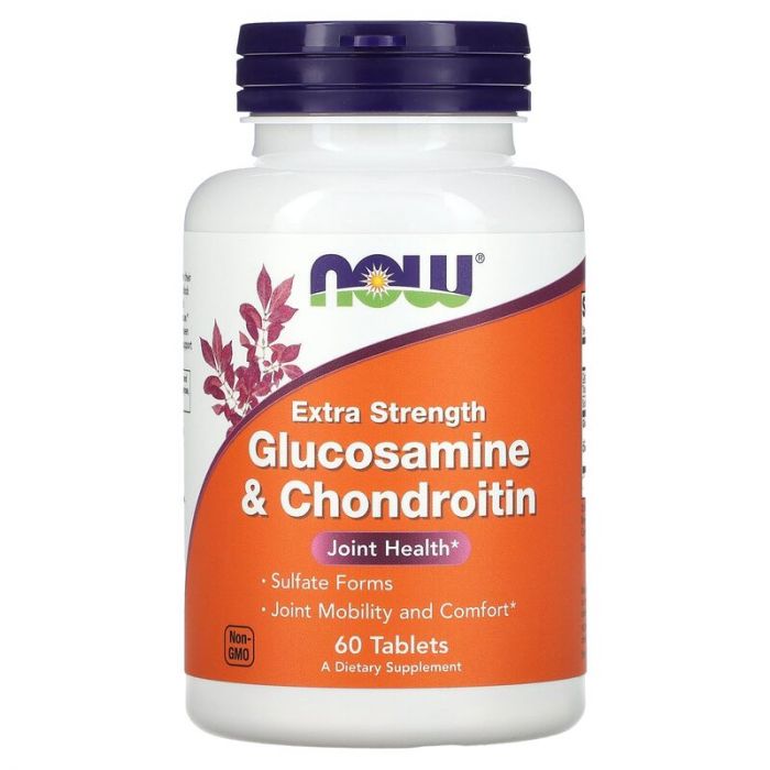 Now Foods Extra Strength Glucosamine & Chondroitin, 60 Tablets, 733739032423
