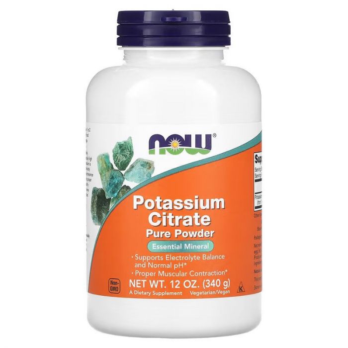 Potassium Citrate Powder NOW. 733739014467. Kalium citraat poeder