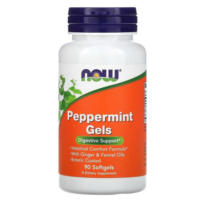 Peppermint gels: Pepermuntolie 90 softgel capsules | NOW Foods. 733739047274