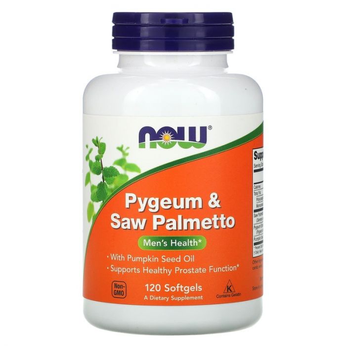 Pygeum & Saw Palmetto Softgels, NOW Foods, 733739047298