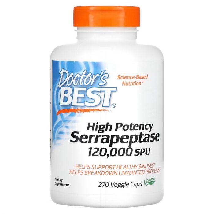 Doctor's Best High Potency Serrapeptase, 120000 SPU. 753950002319
