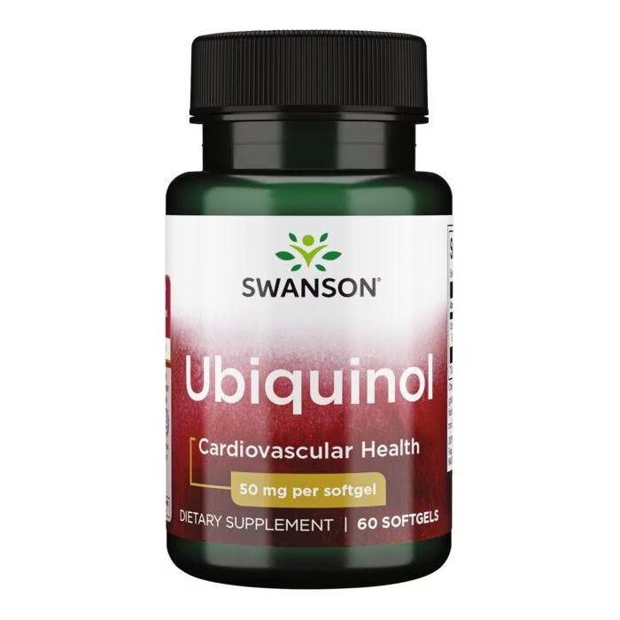 Ubiquinol, Swanson. Ubiquinol verbetert de energieproductie in het hart en beschermt deze tegen oxidatieve stress, gaat LDL-oxidatie tegen, verlaagt de Lp(a)-spiegel (risicofactor voor hart- en vaatziekten), vermindert de bloedviscositeit en verbetert de 