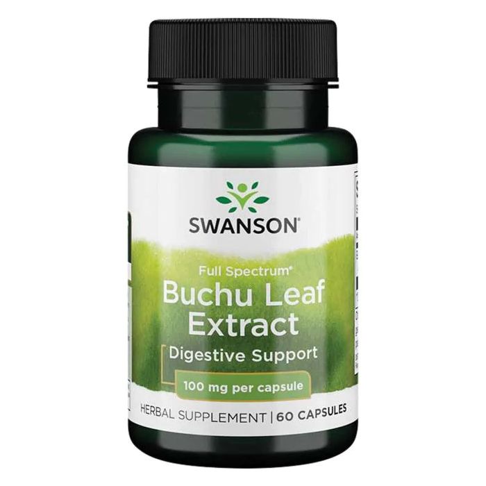 Full Spectrum Buchu Leaf Extract, Swanson. Buchu staat bekend om zijn natuurlijke diuretische en antiseptische eigenschappen, die met name gunstig zijn bij urineweginfecties. De aanwezige stof diosphenol draagt bij aan de verlichting van blaasontstekingen