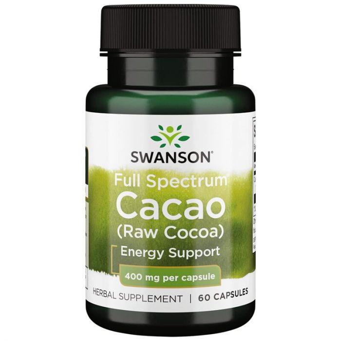 Full Spectrum Cacao (Raw Cocoa) 400mg - Swanson. 087614112572