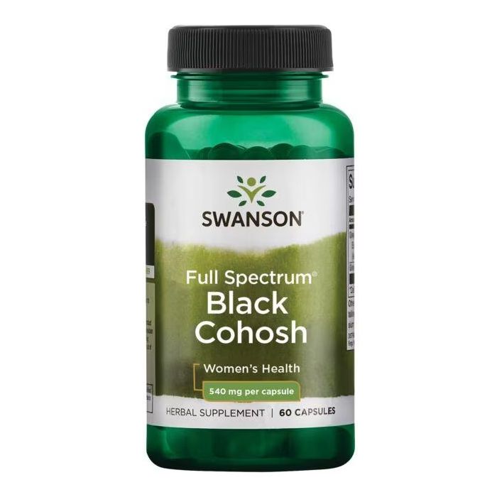 Swanson Black Cohosh 540mg 60 Caps. 087614113449. Zilverkaars
