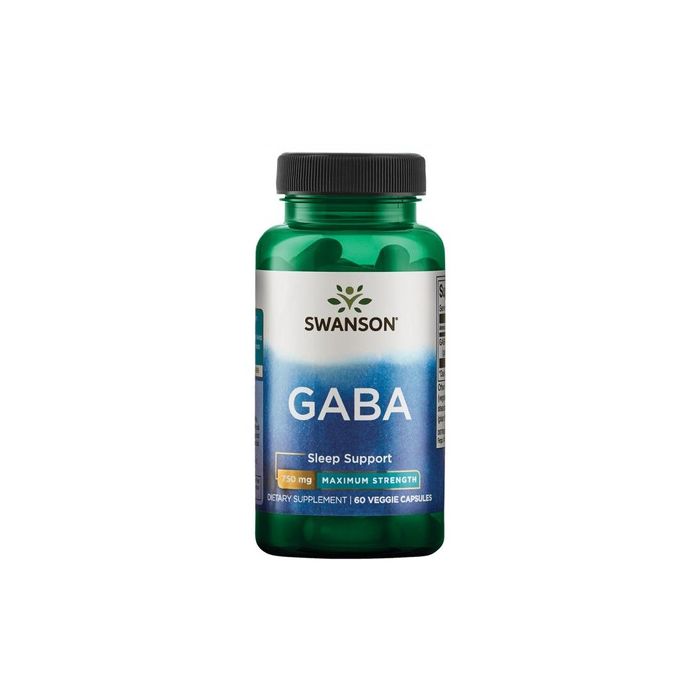 Swanson Gaba 750mg Maximum Strength - 60 vcaps