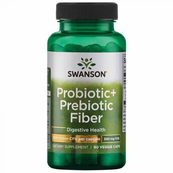 Swanson Probiotic+ Prebiotic Fiber 500 mg. 087614190389