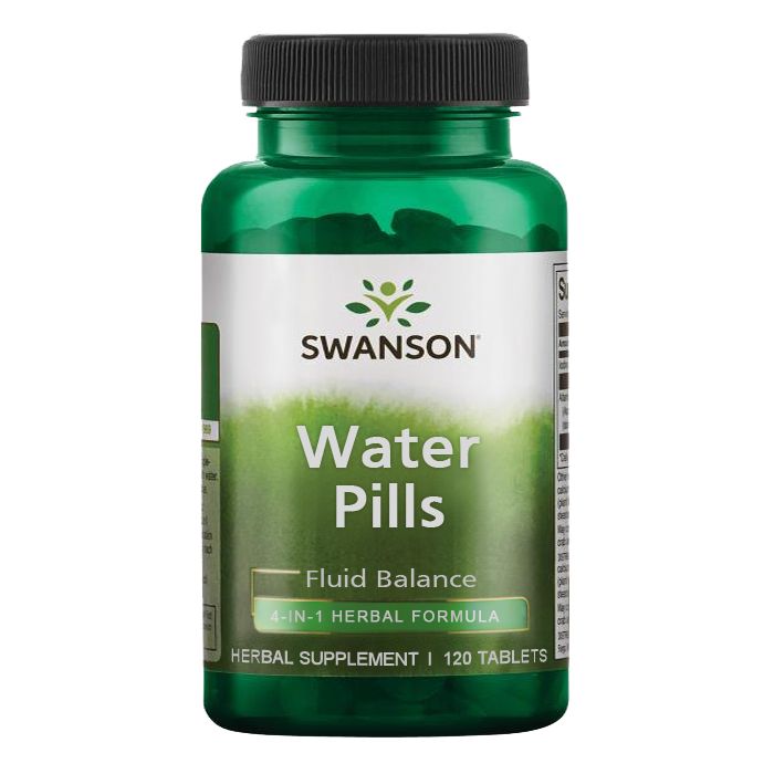 Swanson Water Pills-120Serv.-120Tablets Natuurlijke plaspillen. Diuretica werken vochtafdrijvend. 087614040134