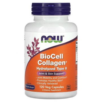 NOW Foods, BioCell Collagen, Hydrolyzed Type II, 120 Veg Capsules