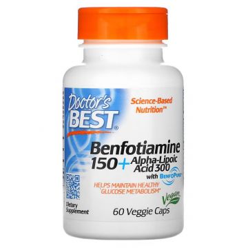 Doctor's Best Benfotiamine 150 + Alpha-Lipoic Acid 300. 753950002517