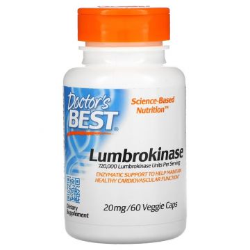 Doctor's Best - Lumbrokinase - 60 v-caps (20 mg). 753950001817