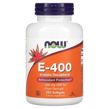 NOW Foods Vitamine E-400 D-alfa-tocoferyl . 733739008398