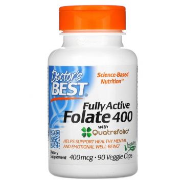 Doctor's Best Fully Active Folate 400 with Quatrefolic. 753950002623