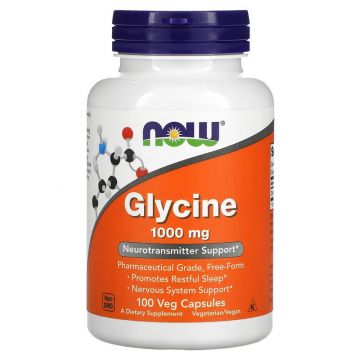 NOW Foods Glycine 1000 mg (100 capsules). 733739001078