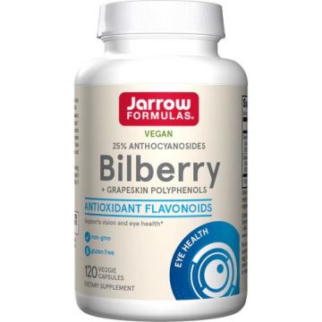 Jarrow Formulas, Vegan Bilberry + Grapeskin Polyphenols, 120 Veggie Capsules, 790011140283
