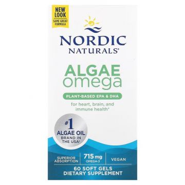 Nordic Naturals, Algae Omega, 715 mg, 60 Soft Gels (357.5 mg per Soft Gel)