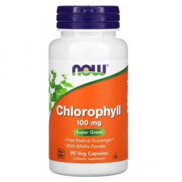 NOW Foods Chlorofyl 100 mg (90 veg capsules), 733739026453
