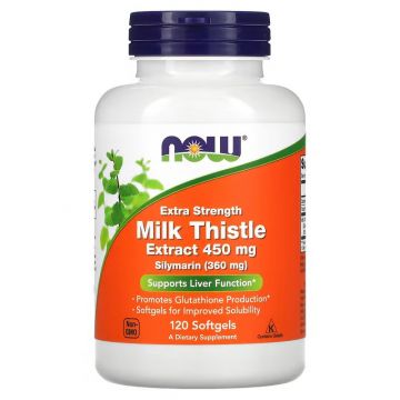 NOW Foods, Milk Thistle Extract, Extra Strength 450 mg. 733739047854