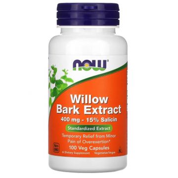 Willow Bark Extract, NOW Foods,  wilgenbast, wilg, salix alba, salicine. 733739047755