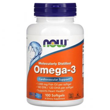 NOW Foods Omega-3 moleculair gedistilleerd. 733739016508