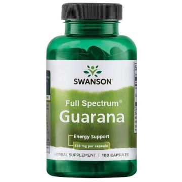 Full Spectrum® Guarana 500mg by Swanson. 087614019789