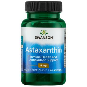 Swanson Astaxanthine 4 mg 60 softgels. 087614027302