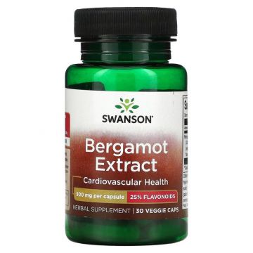 Swanson Bergamot extract 500 mg 30 Veg Capsules. 087614142609