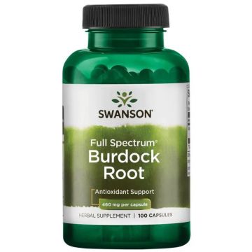 Burdock Root. Kliswortel 460 mg, 100 capsules - Swanson. 087614015316
