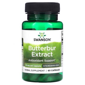 Swanson Butterbur Extract, 75mg - 60 caps. 087614141923