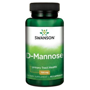 D-mannose 700 mg, 60 capsules. 087614111858. D-mannose heeft eigenschappen die de urinewegen reinigen en heeft een gunstige werking op de urineblaas.