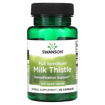 Swanson Full Spectrum Milk Thistle, 500mg - 30 caps. 087614115573