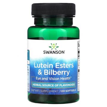 Swanson, Lutein Esters & Bilberry, 120 Softgels. 087614019048
