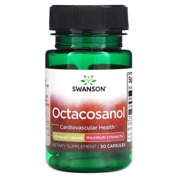 Swanson Octacosanol, Maximum-Strength 20mg - 30 caps. 087614023885