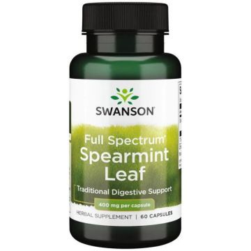 Swanson Spearmint Leaf 400mg. 087614112619