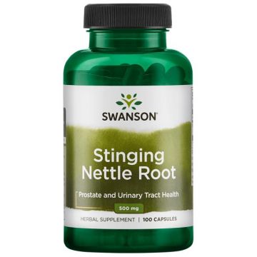 Swanson Brandnetelwortel 500 mg 100 Capsules. 087614019680