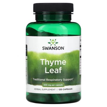 Swanson, Thyme Leaf, 500 mg , 120 Capsules. 087614110622
